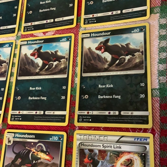 Pokemon TCG Houndour/Houndoom/Spirit Link Trainer Bundle (9 Cards) - Picture 5 of 16